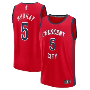 Magnifico Dejounte Murray New Orleans Pelicans Youth Fast Break Replica Player Jersey Statement Edition Red