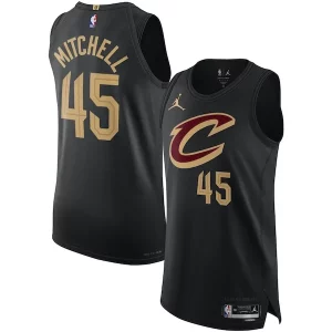 Fascinante Donovan Mitchell Cleveland Cavaliers Jordan Brand Authentic Player Jersey Statement Edition Black