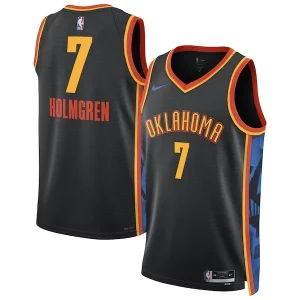 Fascinante Incantevole Delizioso Chet Holmgren Oklahoma City Thunder Nike Unisex 2024/25 Swingman Player Jersey City Edition Black