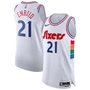 Fascinante Joel Embiid Philadelphia 76ers Nike 2024/25 Authentic Player Jersey City Edition White