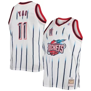 Fascinante Ottimo Delizioso Yao Ming Houston Rockets 2002/03 Big & Tall Hardwood Classics Swingman Jersey White