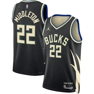 Fascinante Robusto Splendido Khris Middleton Milwaukee Bucks Jordan Brand Unisex Swingman Jersey Statement Edition Black