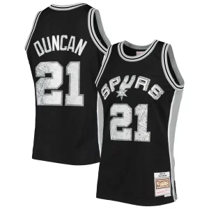 Fascinante Tim Duncan San Antonio Spurs 1998/99 Hardwood Classics NBA 75th Anniversary Diamond Swingman Jersey Black