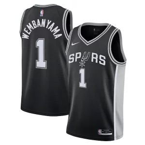 Fascinante Victor Wembanyama San Antonio Spurs Nike Youth Swingman Jersey Icon Edition Black