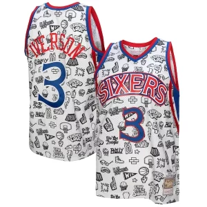 Gorgeous Allen Iverson Philadelphia 76ers 1996/97 Swingman Jersey White