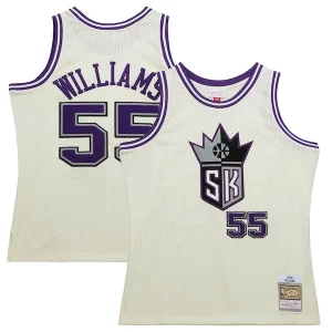 Gorgeous Bellissimo Jason Williams Sacramento Kings Chainstitch Swingman Jersey Cream