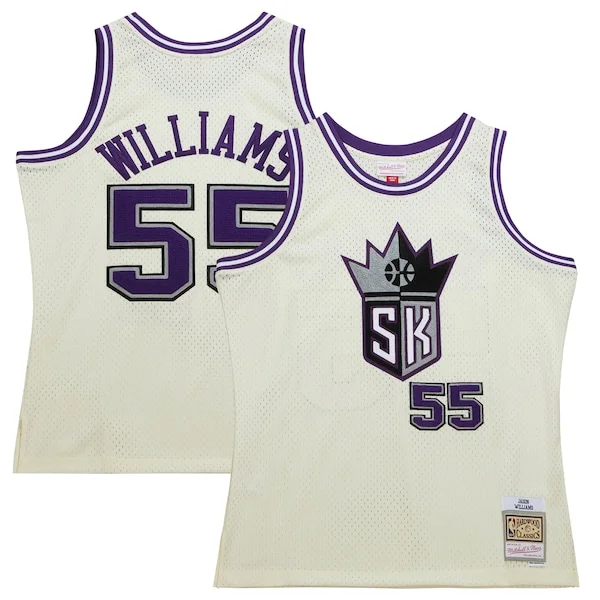 Gorgeous Bellissimo Jason Williams Sacramento Kings Chainstitch Swingman Jersey Cream