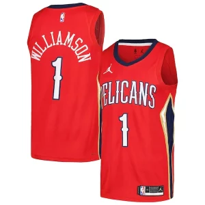 Gorgeous Carino Zion Williamson New Orleans Pelicans Jordan Brand Swingman Player Jersey Statement Edition Red