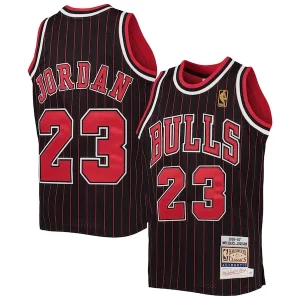 Gorgeous Comodo Carino Michael Jordan Chicago Bulls Youth 1996 97 Hardwood Classics Authentic Jersey Black/Red/Red/White