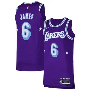 Gorgeous Comodo Moderno LeBron James Los Angeles Lakers Nike Authentic Player Jersey City Edition Purple