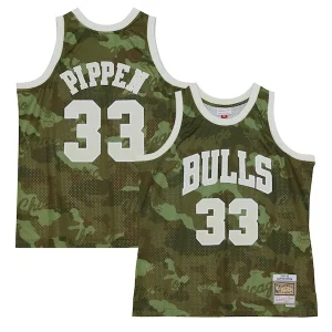 Gorgeous Elegante Stupendo Scottie Pippen Chicago Bulls Hardwood Classics 1997/98 Ghost Green Swingman Jersey Camo