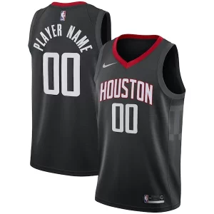 Gorgeous Houston Rockets Nike Swingman Custom Jersey Black Statement Edition