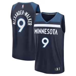 Gorgeous Nickeil Alexander Walker Minnesota Timberwolves Fast Break Replica Player Jersey Icon Edition Navy