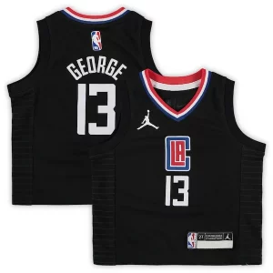 Gorgeous Paul George LA Clippers Jordan Brand Toddler 2020/21 Jersey Black Statement Edition