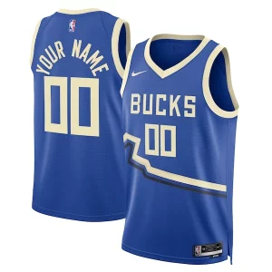Gorgeous Stupendo Moderno Milwaukee Bucks Nike Unisex 2024/25 Custom Swingman Jersey City Edition Royal