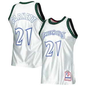 Gorgeous Versatile Kevin Garnett Minnesota Timberwolves 1997/98 Hardwood Classics 75th Anniversary Swingman Jersey Platinum