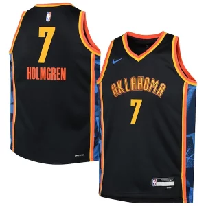 Incantevole Accattivante Chet Holmgren Oklahoma City Thunder Nike Youth 2024/25 Swingman Player Jersey City Edition Black