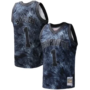 Incantevole Accattivante Fantastico Muggsy Bogues Charlotte Hornets Hardwood Classics 1992/93 Tie Dye Swingman Jersey Black