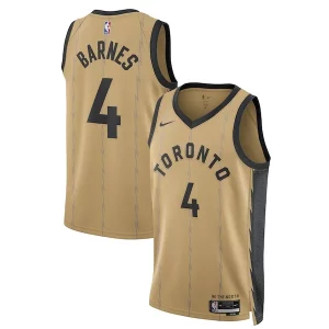 Incantevole Comodo Sofisticato Scottie Barnes Toronto Raptors Nike Unisex 2023/24 Swingman Jersey Gold City Edition