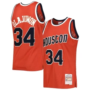 Incantevole Hakeem Olajuwon Houston Rockets 1993/94 Hardwood Classics Off Court Swingman Jersey Red