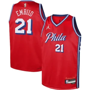 Incantevole Joel Embiid Philadelphia 76ers Jordan Brand Youth Swingman Jersey Statement Edition Red