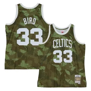 Incantevole Larry Bird Boston Celtics Hardwood Classics 1985/86 Ghost Green Swingman Jersey Camo