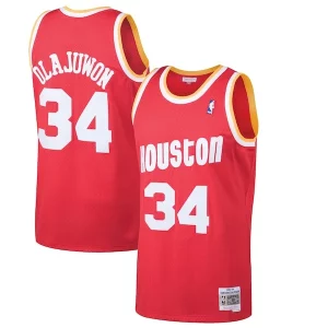 Incantevole Ottimo Hakeem Olajuwon Houston Rockets 1993/94 Hardwood Classics Swingman Jersey Red