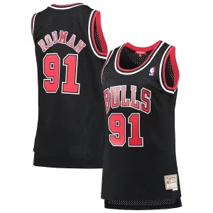 Incantevole Splendido Dennis Rodman Chicago Bulls Women's Hardwood Classics Swingman Jersey Black