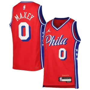 Incantevole Splendido Tyrese Maxey Philadelphia 76ers Jordan Brand Youth Swingman Jersey Statement Edition Red