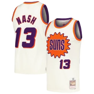 Incantevole Steve Nash Phoenix Suns Chainstitch Swingman Jersey Cream