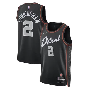 Incantevole Trendy Elegante Cade Cunningham Detroit Pistons Nike Unisex 2023/24 Swingman Jersey Black City Edition