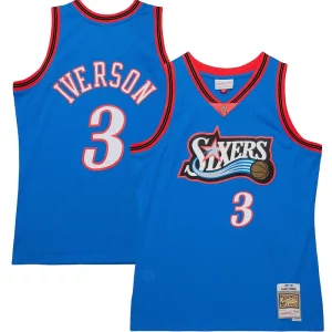 Incantevole Versatile Prestigioso Allen Iverson Philadelphia 76ers Hardwood Classics 1997/98 Tropical Swingman Jersey Royal