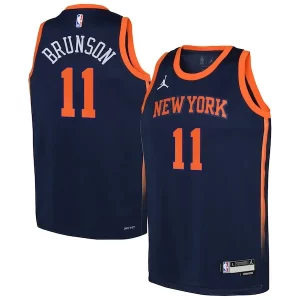 Lussuoso Accattivante Sofisticato Jalen Brunson New York Knicks Jordan Brand Youth Swingman Jersey Statement Edition Navy