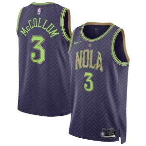 Lussuoso CJ McCollum New Orleans Pelicans Nike Unisex 2024/25 Swingman Player Jersey City Edition Purple