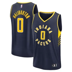 Lussuoso Comodo Tyrese Haliburton Indiana Pacers Youth Fast Break Replica Player Jersey Icon Edition Navy