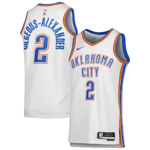 Cool Accattivante Lussuoso Shai Gilgeous Alexander Oklahoma City Thunder Nike Unisex Swingman Jersey Association Edition White