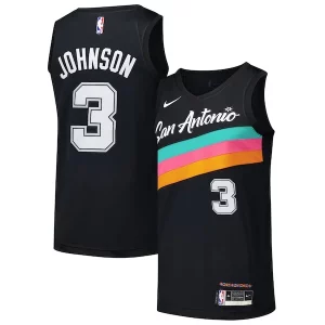 Lussuoso Fantastico Robusto Keldon Johnson San Antonio Spurs Nike Swingman Player Jersey City Edition Black