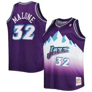 Lussuoso Incantevole Splendido Karl Malone Utah Jazz Big & Tall Hardwood Classics 1996/97 Swingman Jersey Purple/White