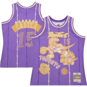 Lussuoso Incantevole Vince Carter Toronto Raptors 1998/99 Swingman Sidewalk Sketch Jersey Purple