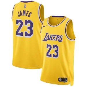 Lussuoso LeBron James Los Angeles Lakers Nike Unisex Swingman Jersey Icon Edition Gold/White