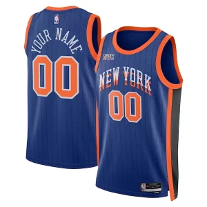 Lussuoso Ottimo Pratico New York Knicks Nike Unisex 2023/24 Custom Swingman Jersey Blue City Edition