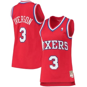 Lussuoso Prestigioso Fantastico Allen Iverson Philadelphia 76ers Women's 2002/03 Hardwood Classics Swingman Jersey Red