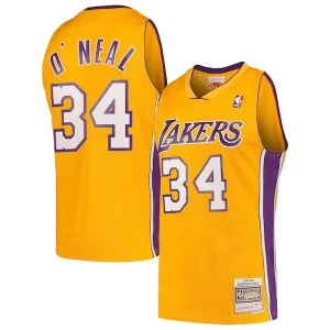 Lussuoso Resistente Gorgeous Shaquille O'Neal Los Angeles Lakers Hardwood Classics Swingman Jersey Gold