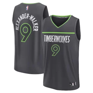 Lussuoso Resistente Pratico Nickeil Alexander Walker Minnesota Timberwolves Fast Break Replica Player Jersey Statement Edition Black