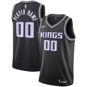 Lussuoso Sacramento Kings Nike Swingman Custom Jersey Black Statement Edition