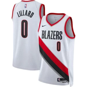 Magnifico Accattivante Elegante Damian Lillard Portland Trail Blazers Nike Unisex Swingman Jersey Association Edition White/Black