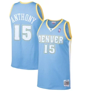 Magnifico Carmelo Anthony Denver Nuggets Hardwood Classics Swingman Jersey Light Blue