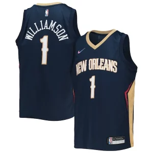 Magnifico Cool Stupendo Zion Williamson New Orleans Pelicans Nike Youth 2021/22 Diamond Swingman Jersey Icon Edition Navy