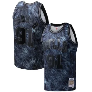 Magnifico Duraturo Dennis Rodman Chicago Bulls Hardwood Classics 1995/96 Tie Dye Swingman Jersey Black