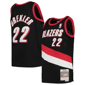 Magnifico Duraturo Fantastico Clyde Drexler Portland Trail Blazers Youth 1991/92 Hardwood Classics Swingman Jersey Black